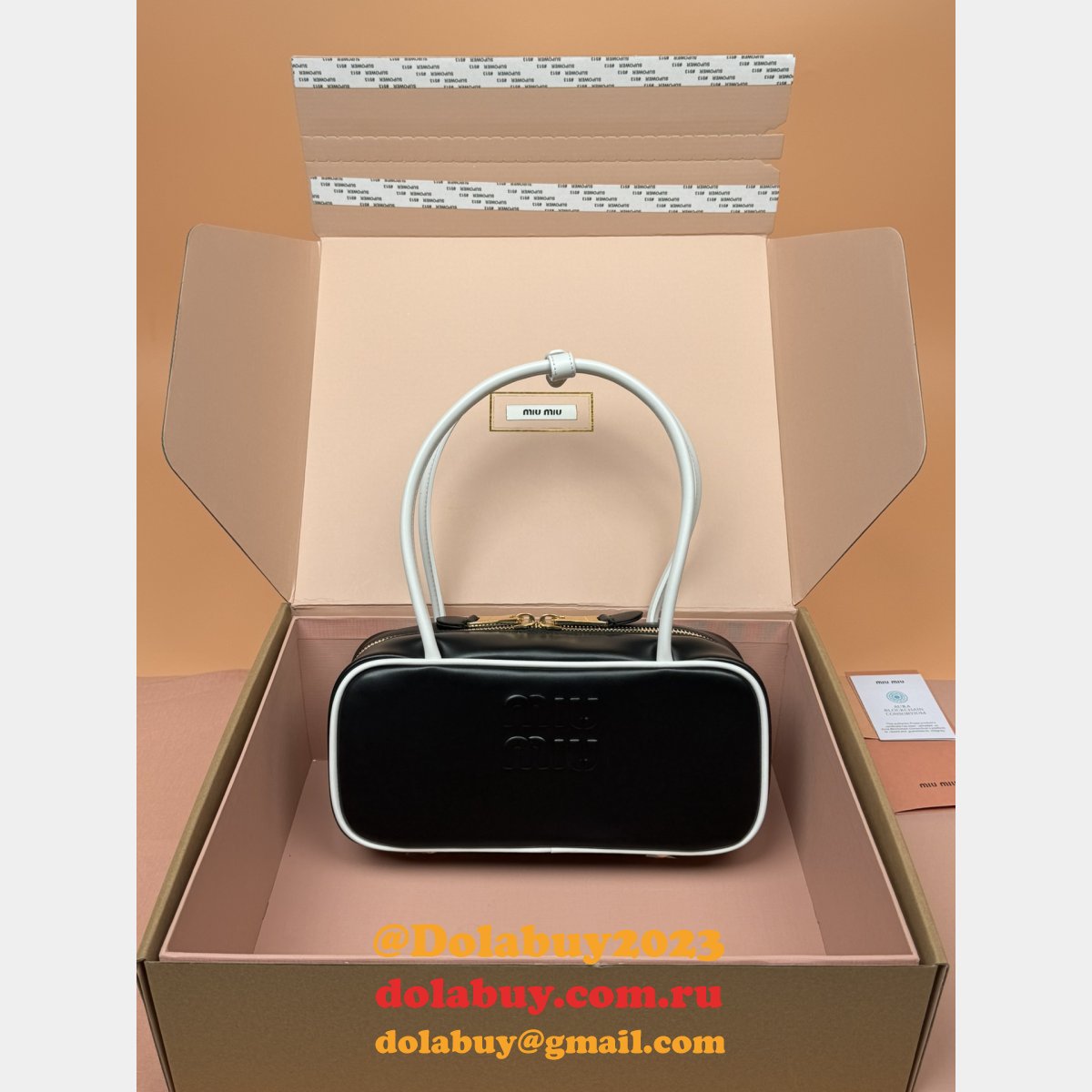Perfect MIU MIU Beau Calfskin Leather Bag 5BB173