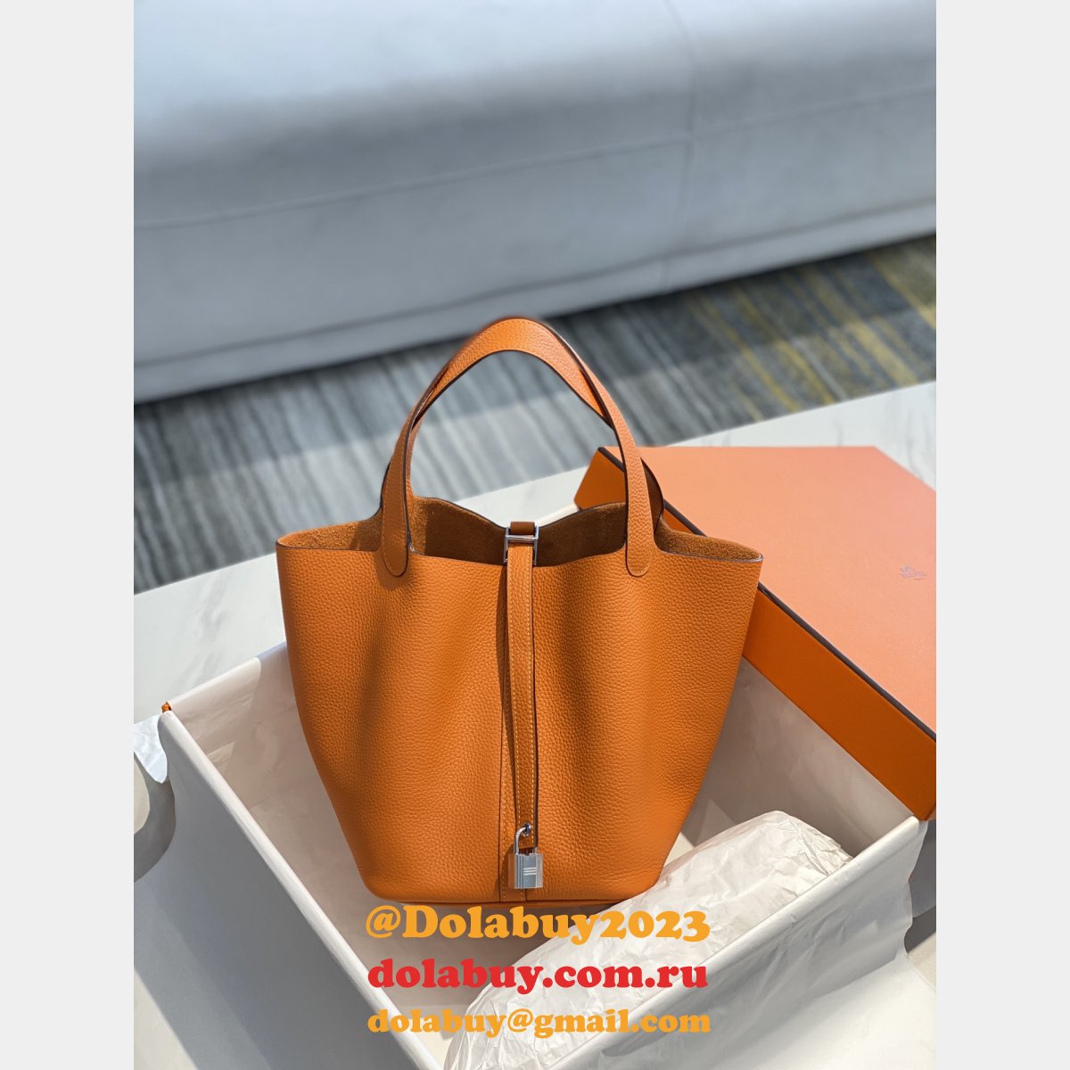 Designer Hermes Picotin Bags 18/22CM Silver Replica Best Online