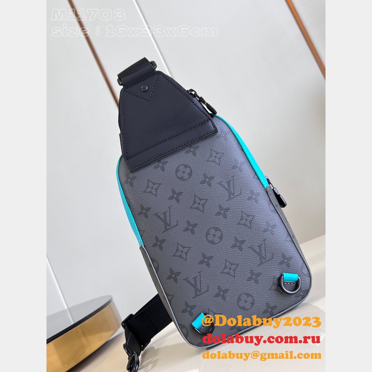 Louis Vuitton Designer M11703 Avenue Slingbag Eclipse Canvas Replicas Men Bag