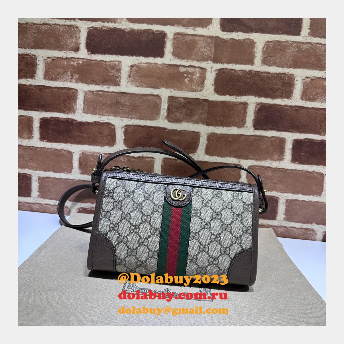 ophidia messenger knockoff G*u*i duplicate 752581 bag