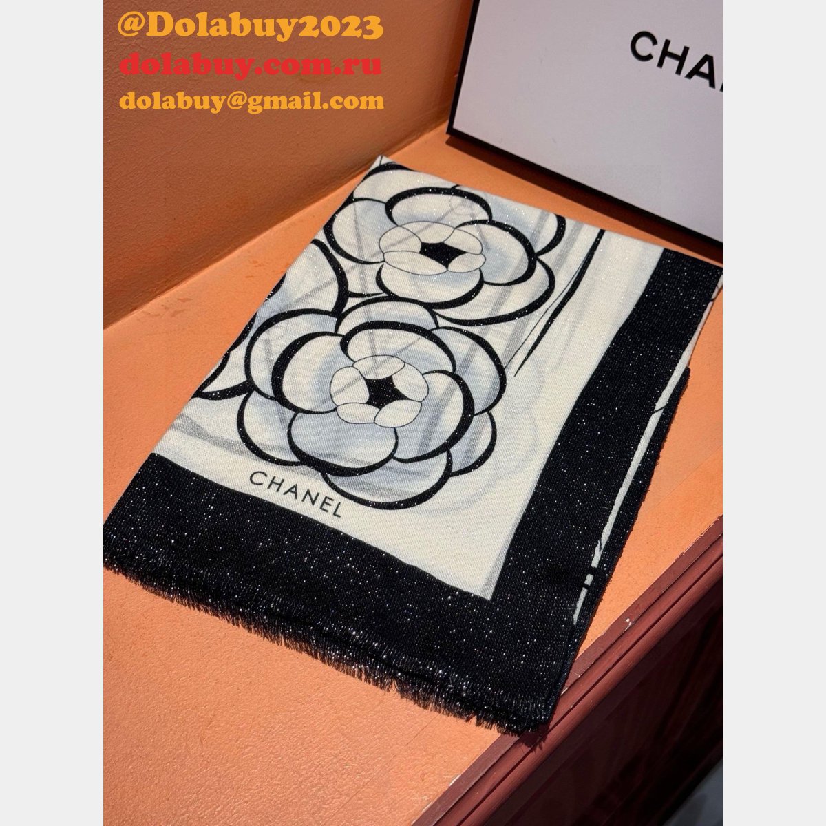 Perfect Chanel Camellia Top Grade Cashmere Scarf