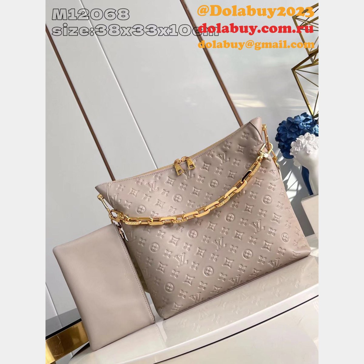 Duplicate Louis Vuitton Designer Coussin Hobo MM M12068 Bag