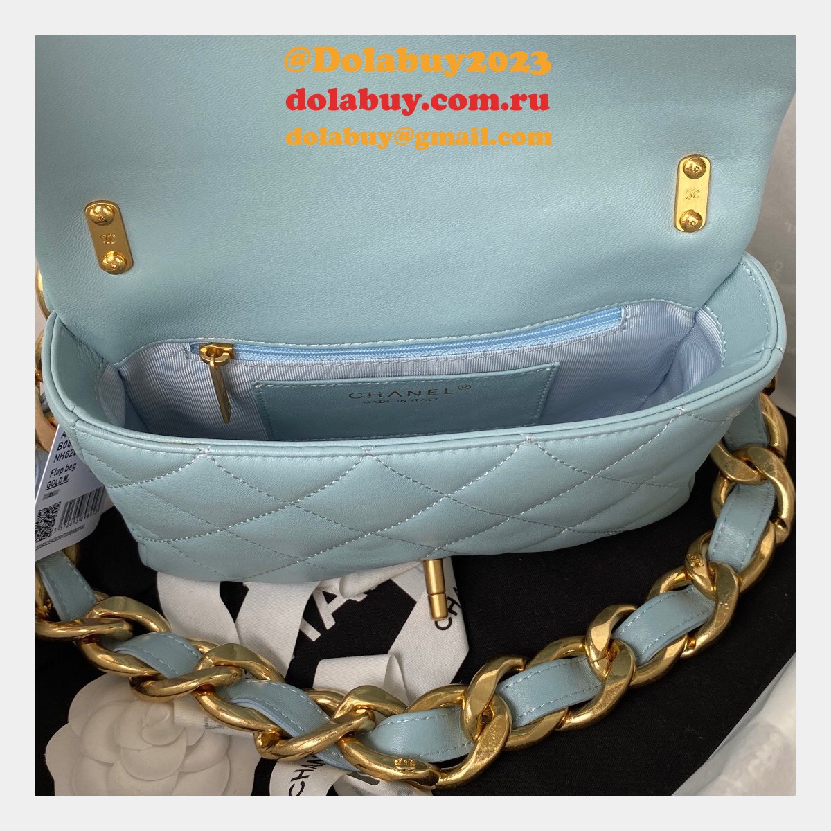 High Quality Designer Replica Flap AS3214/AS3213 Bag Lambskin & Gold-Tone Metal