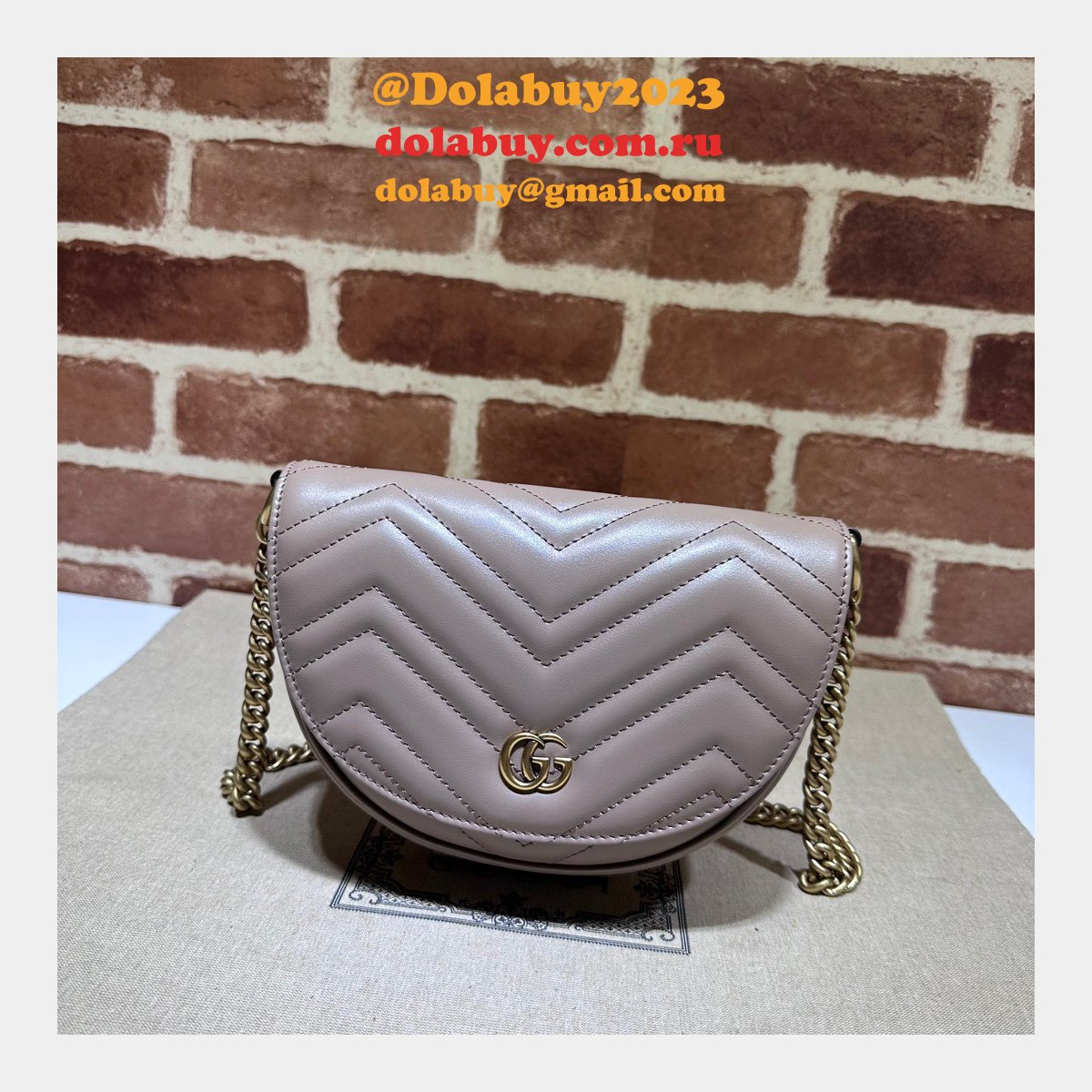 offers 1:1 replica G*u*i gg marmont 746431 matelassé chain bag