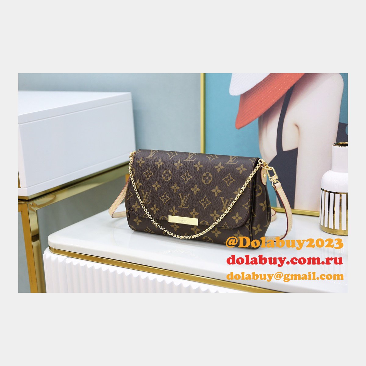 Louis Vuitton Favorite Monogram Canvas M40718 Replcias Handbagss
