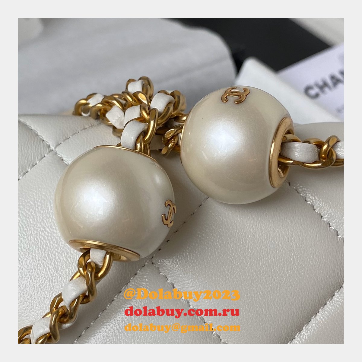 7 Star Imitation Pearls Small Flap AS4861 Luxury Fake Bag