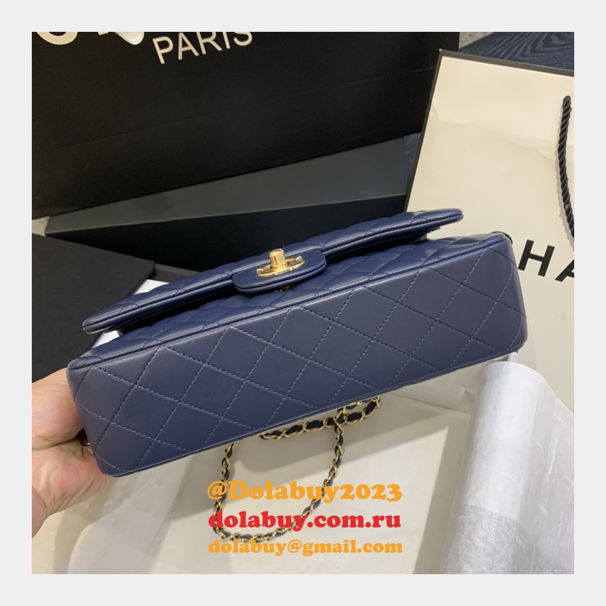 Top Quality CC Lambskin CF1112 25CM Handbags Online
