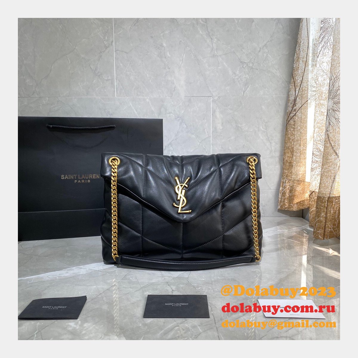 Designer Wholesale LOULOU PUFFER HANDBAG 35cm