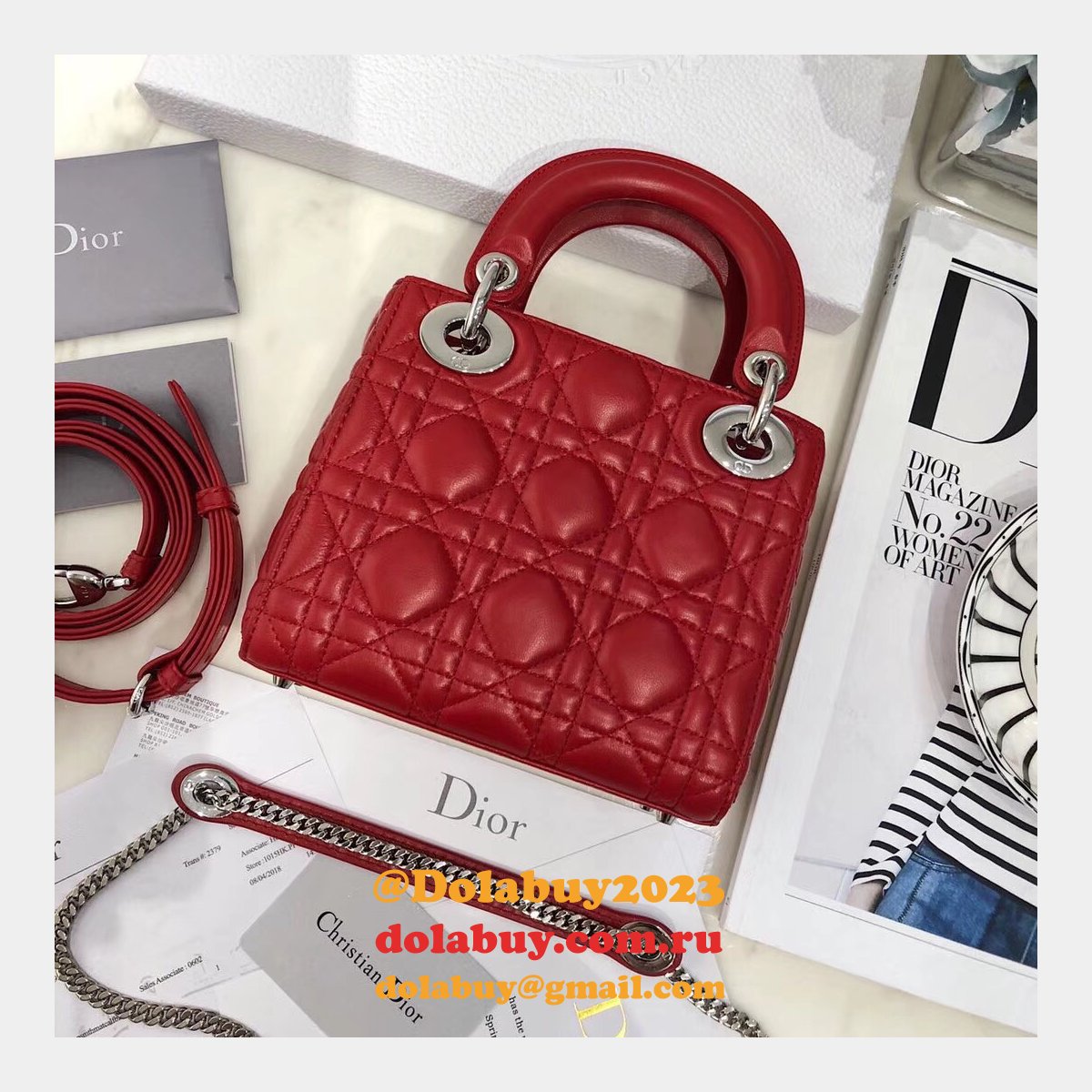 AAA+ Christian Lady Dior Handbags Online Purchase MINI 17CM