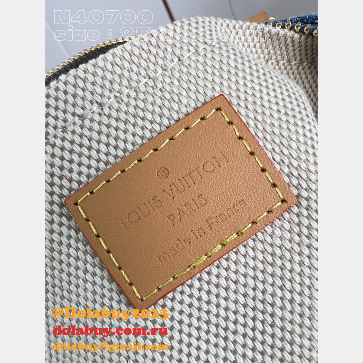 LVS Replica Prefall 2024 Louis Vuitton Damier Denim 3D N40700 Bag