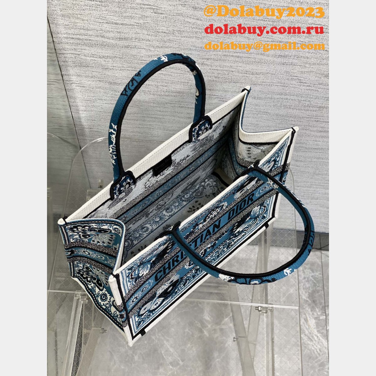 We Offer 1:1 Perfect Quality Designer Replica Dior CD Book Tote Wholesale