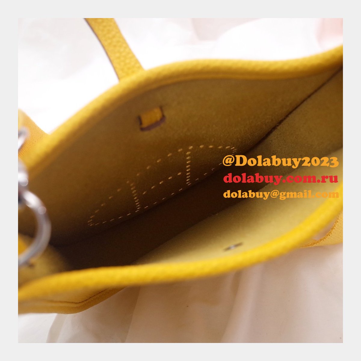 Hermes Evelyne Yellow Messenger Medium Bag replica