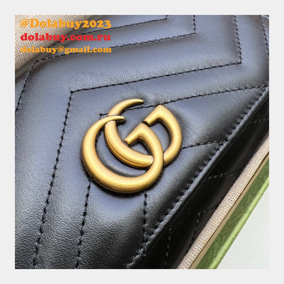 G*u*i high quality designer replica gg marmont continental wallet 443436 bag