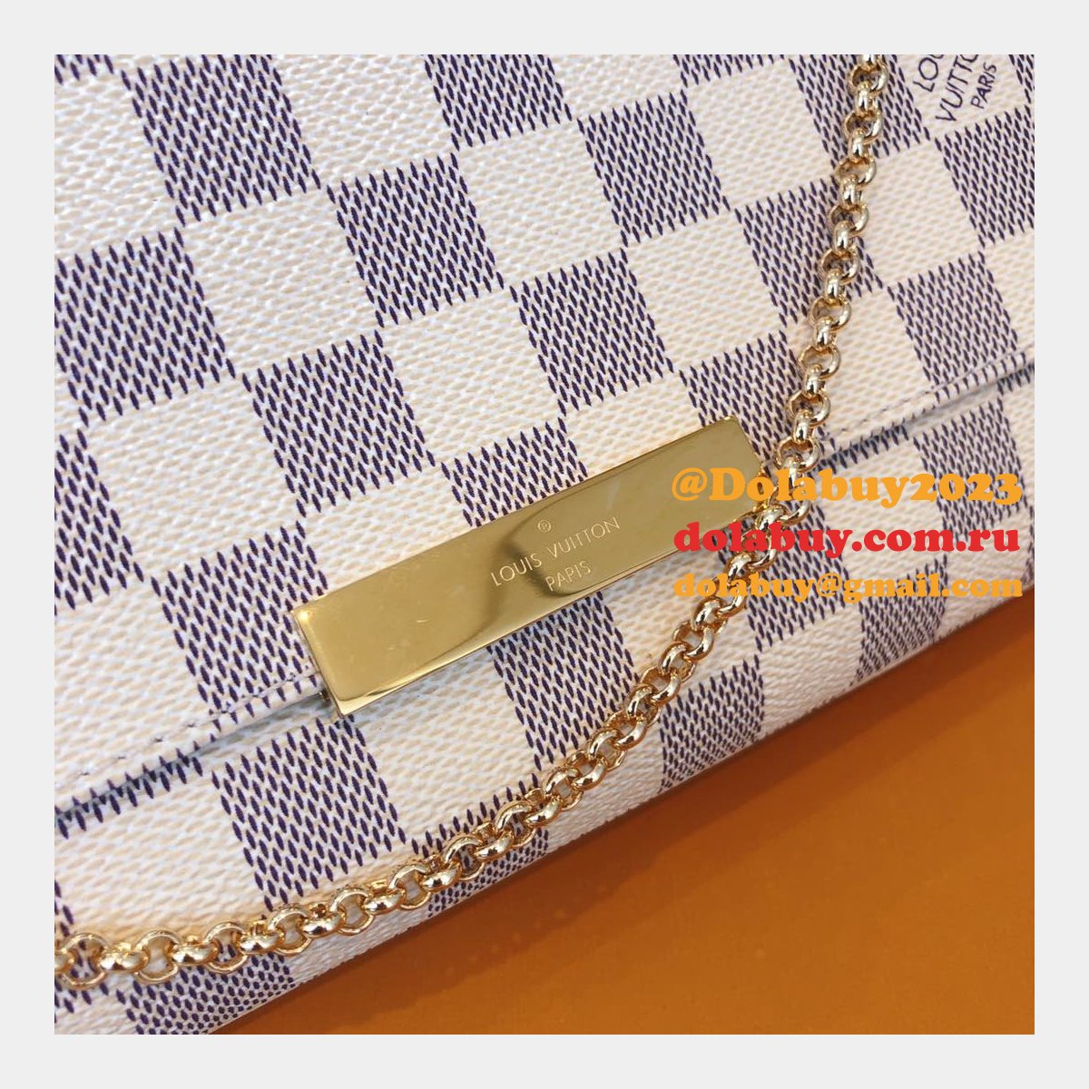 High Quality Louis Vuitton Damier Azur Canvas Favorite PM N41277