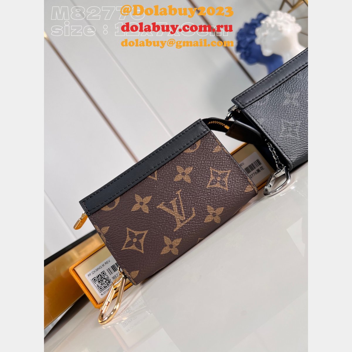Key Pouch Voyage Monogram Eclipse M82776 Louis Vuitton Replica Bag