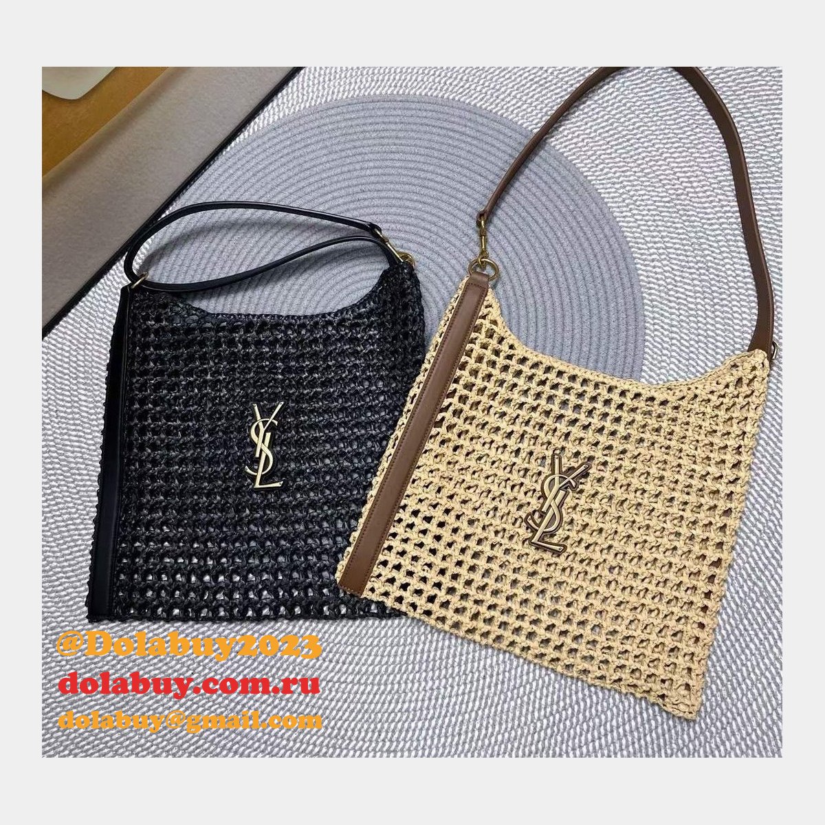 Replica Saint laurent Oxalis Shoulder Raffia Macramé 781289 Bag