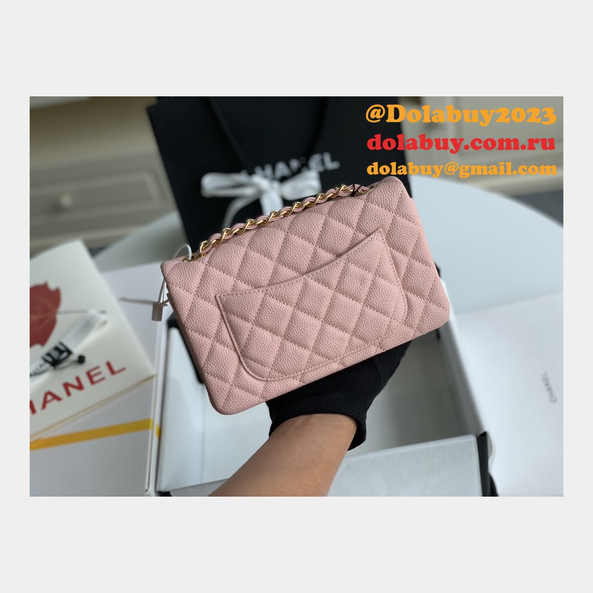 Cheap CC Caviar Leather Flap Bag 1116 20CM