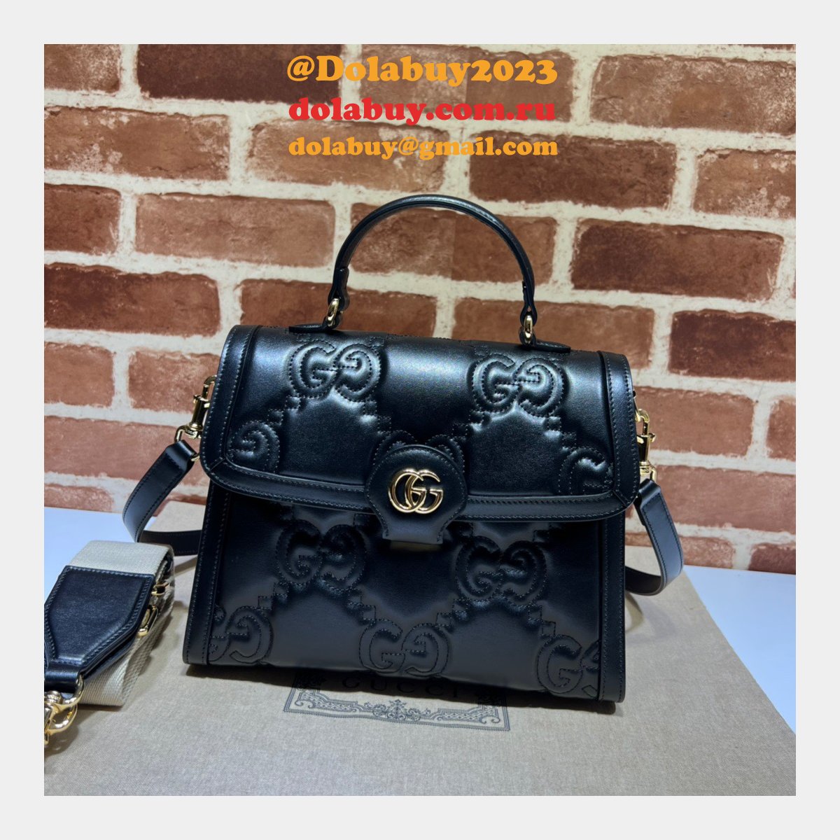 G*u*i fashion copy 736877 matelasse gg top handle bag