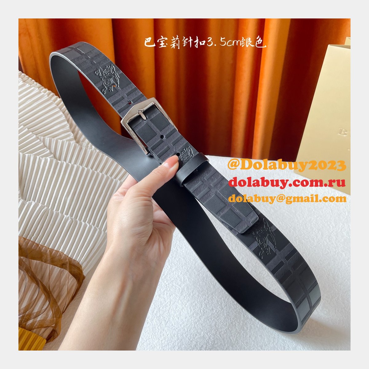 Cheap BURBERRY BELT 1:1 Mirror UK 35MM