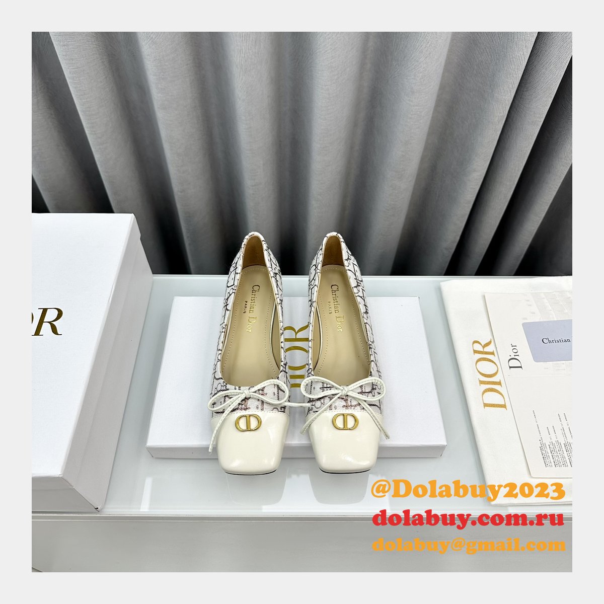 Duplicate DIOR D-Doll BALLET FLAT Designer