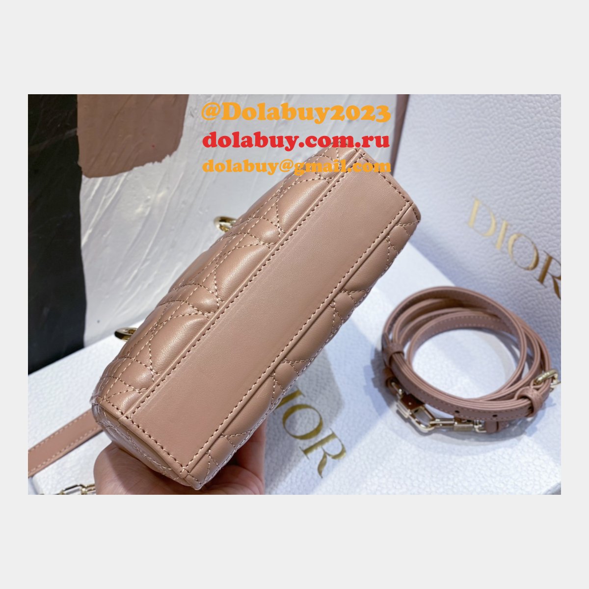Designer Replica Dior D-joy 16CM Pink Bags For Sale