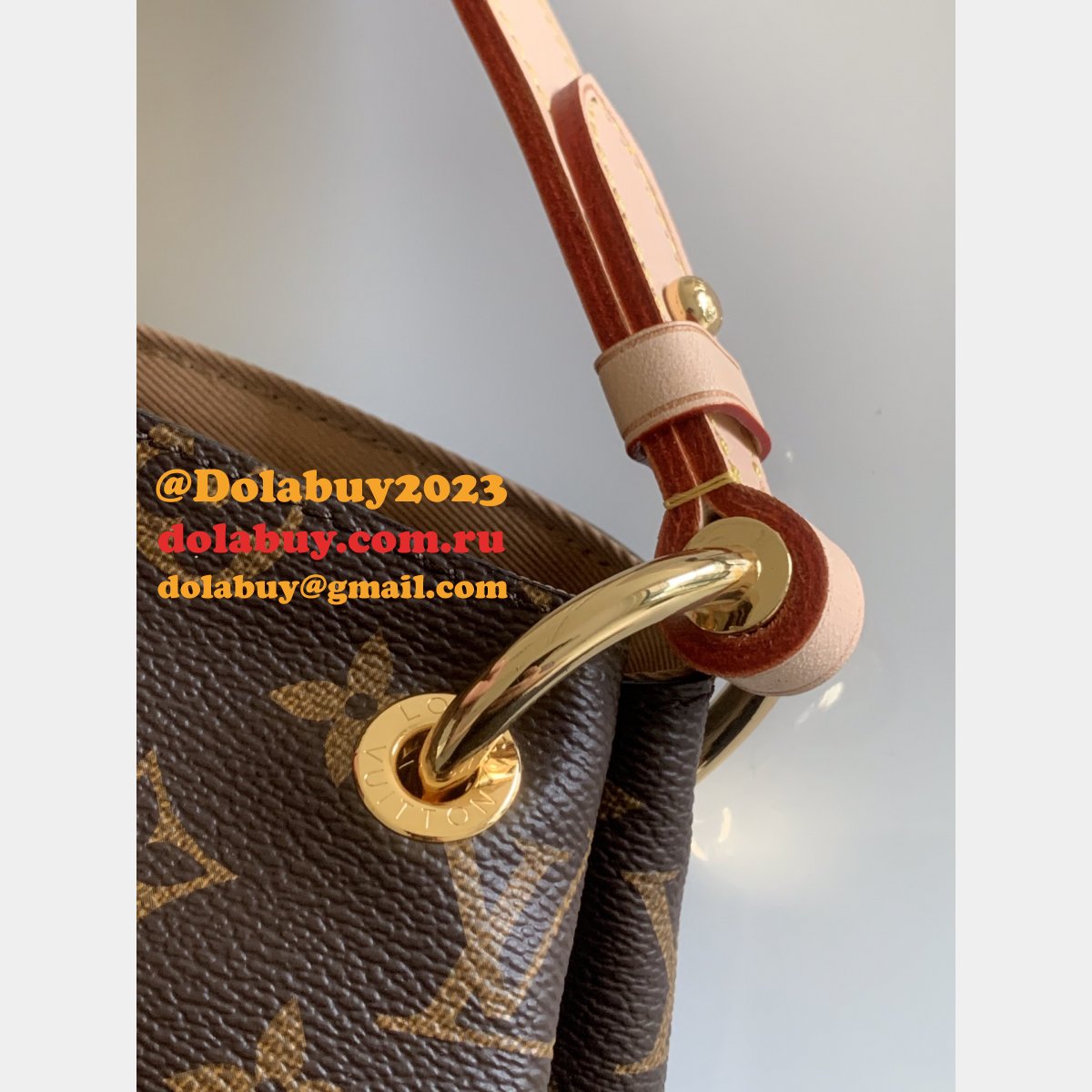Wholesale Louis Vuitton N43701 Top Replica Monogram Shopping Cabas Bag Tote
