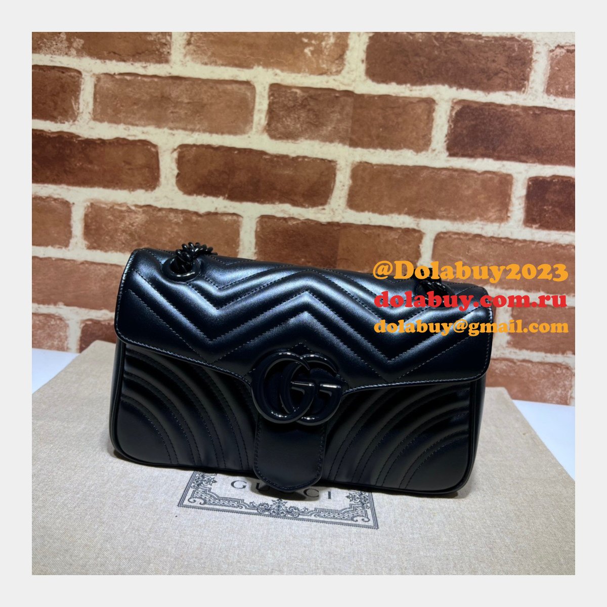perfect G*u*i 443497 gg marmont small shoulder replicas bags