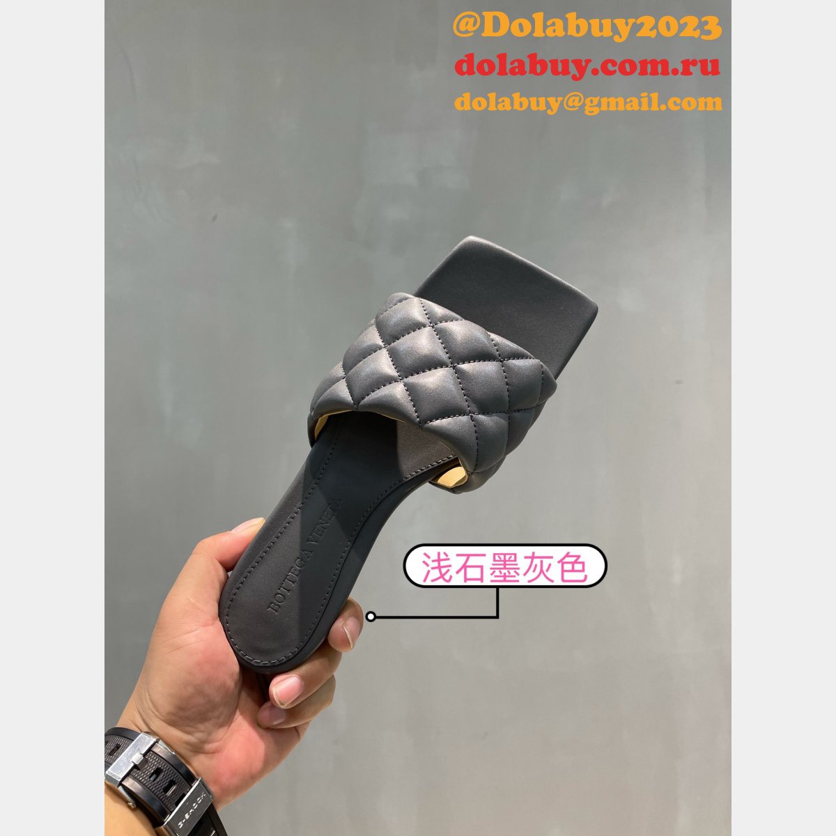 1:1 quality B0tte*a venet fake di*m*nd flat slippers shoes