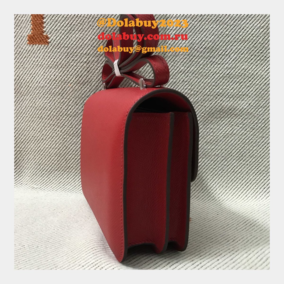 Hermes Constance Bag 18cm Epsom Leather Red