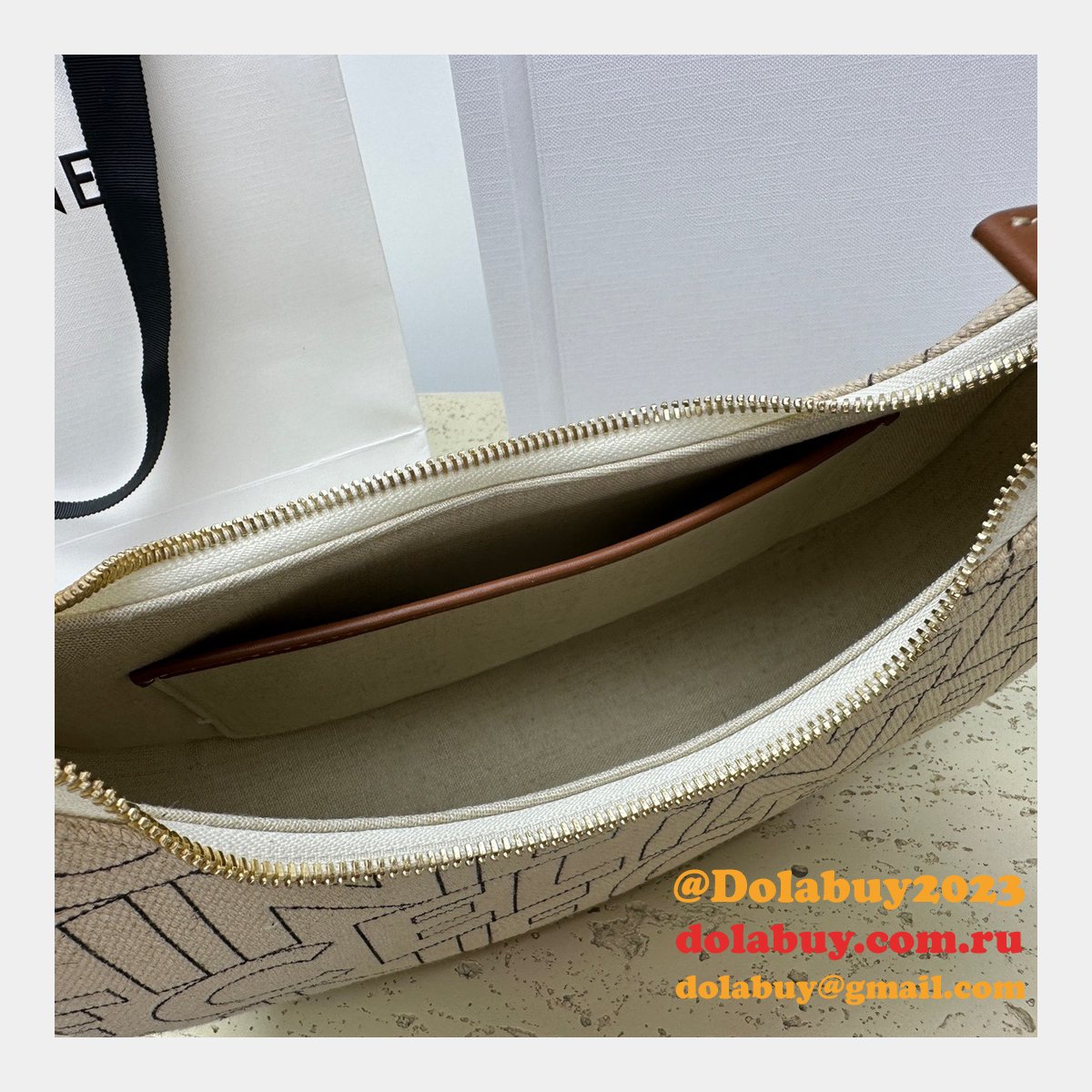 Celine Designer 1:1 Mirror Ava Denim 193952 Fake Bag