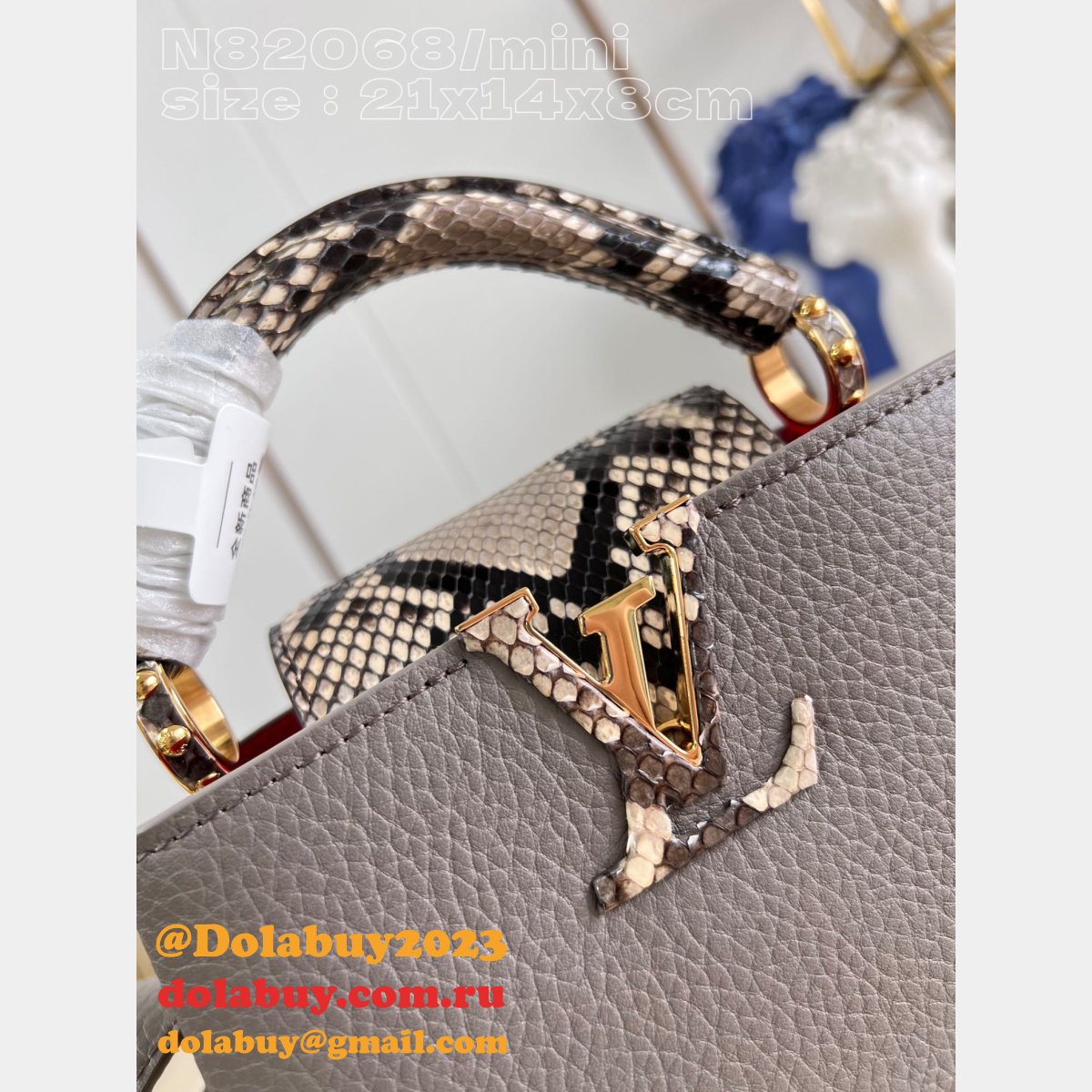 High Quality LV Capucines N82068 Best Replcia Bag