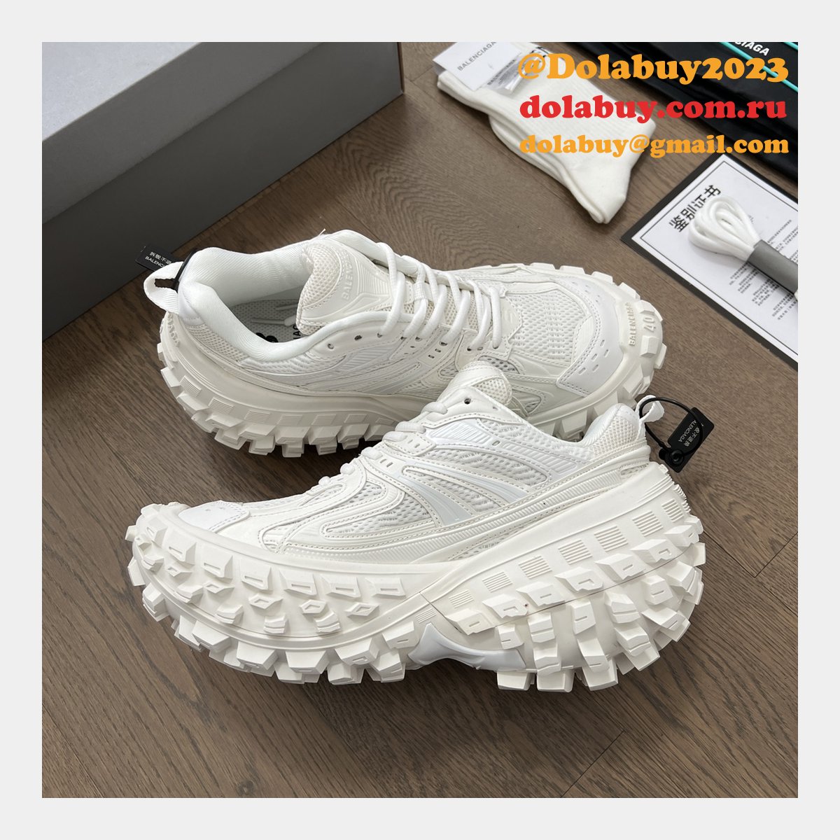 Replica Balenciaga Duplicate Defender Extended-sole Sneakers