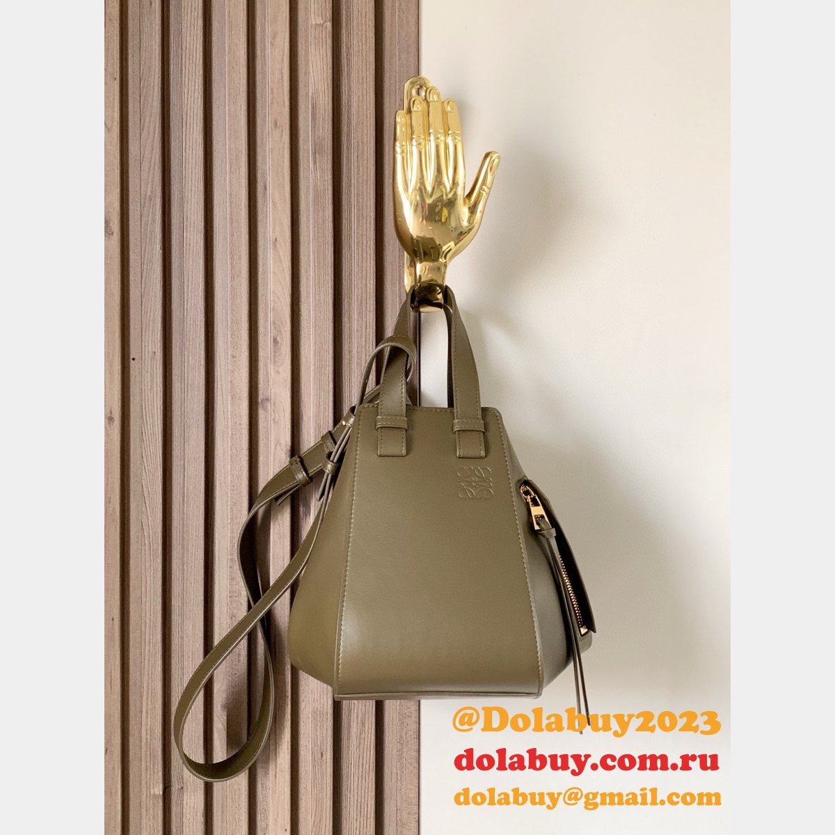Compact Loewe Hammock Bag In Classic Calfskin Replica Best 20.8cm