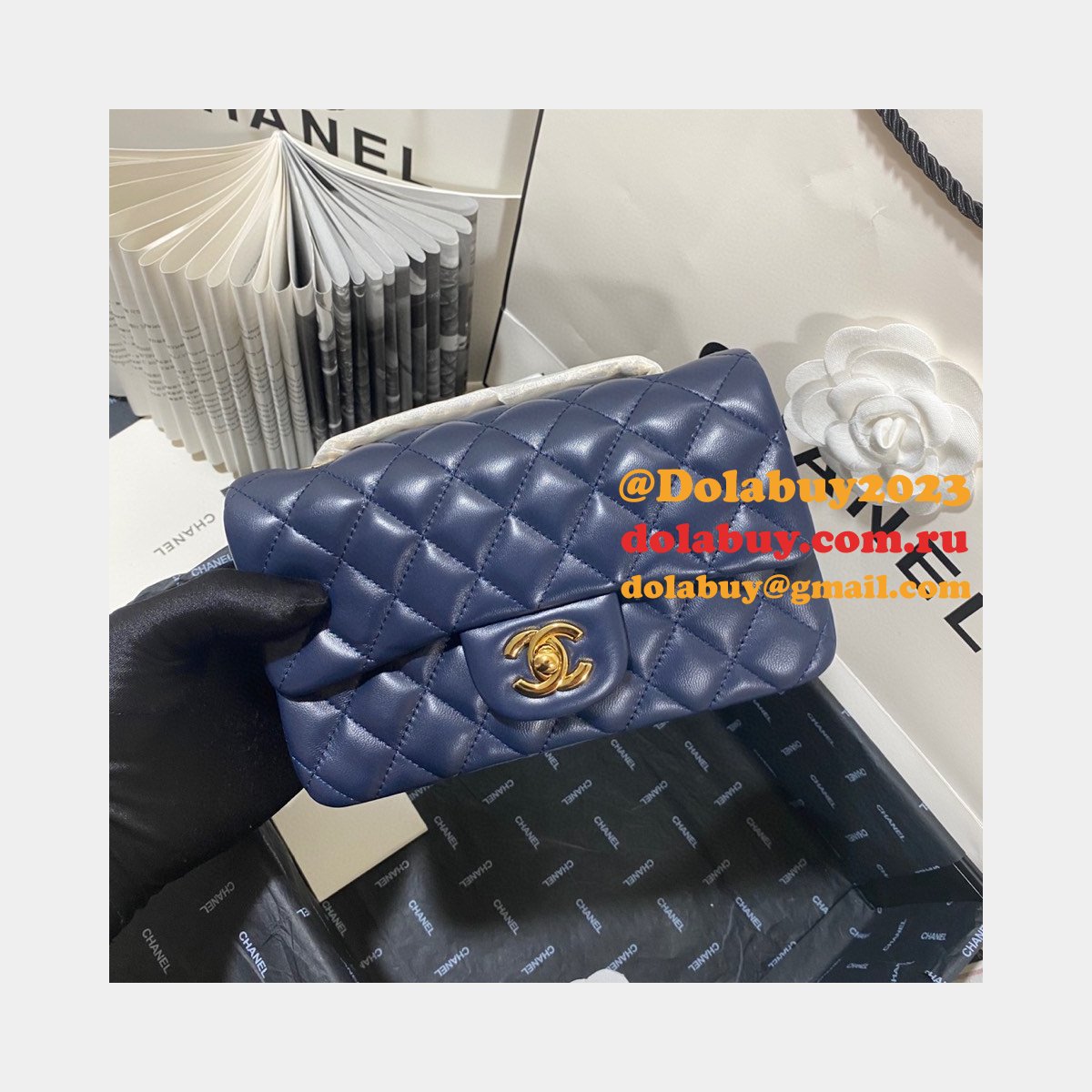 Top Quality CC Lambskin Flap Bag 1116 20CM