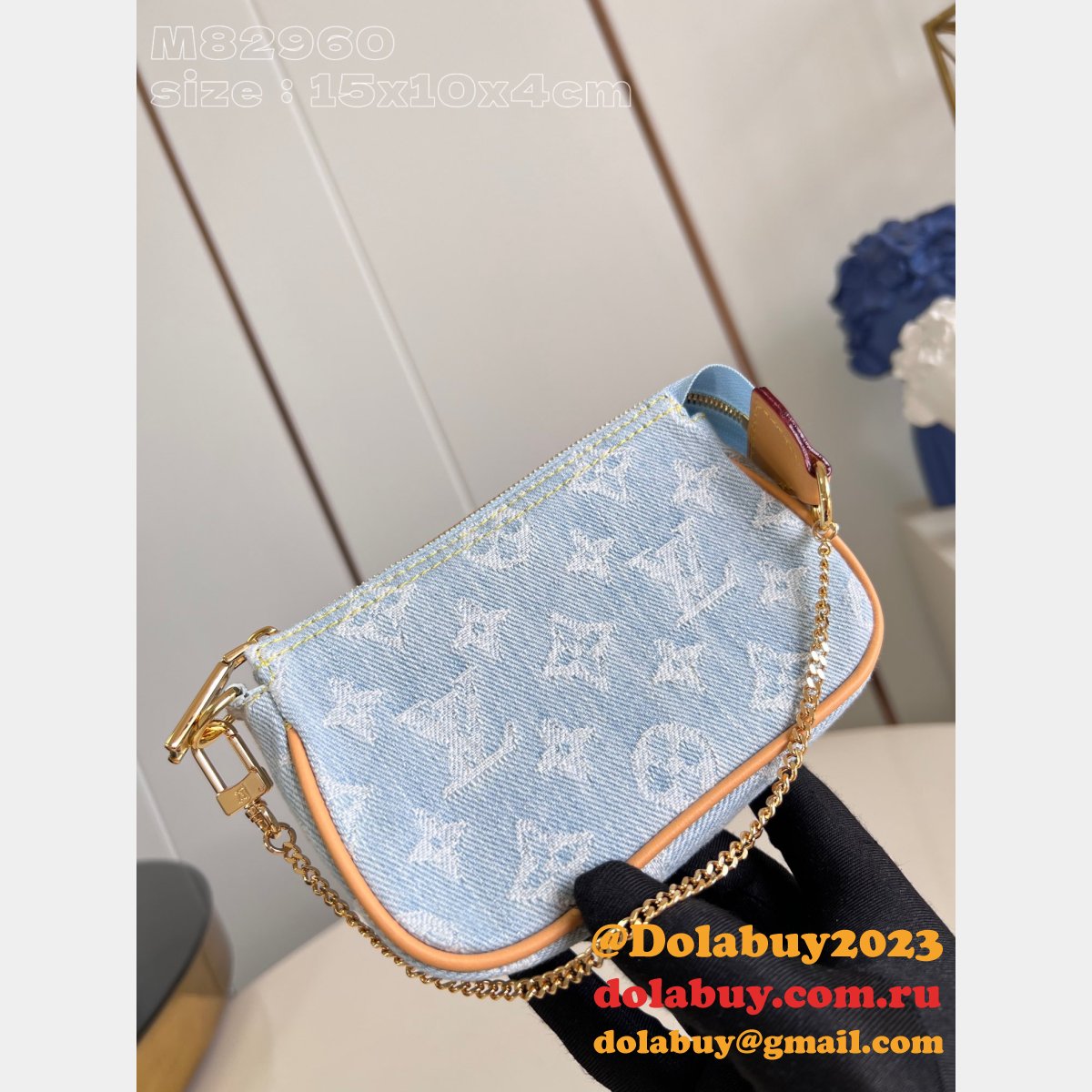 Sunset Monogram Denim M82960 Best Louis Vuitton Replica Bag