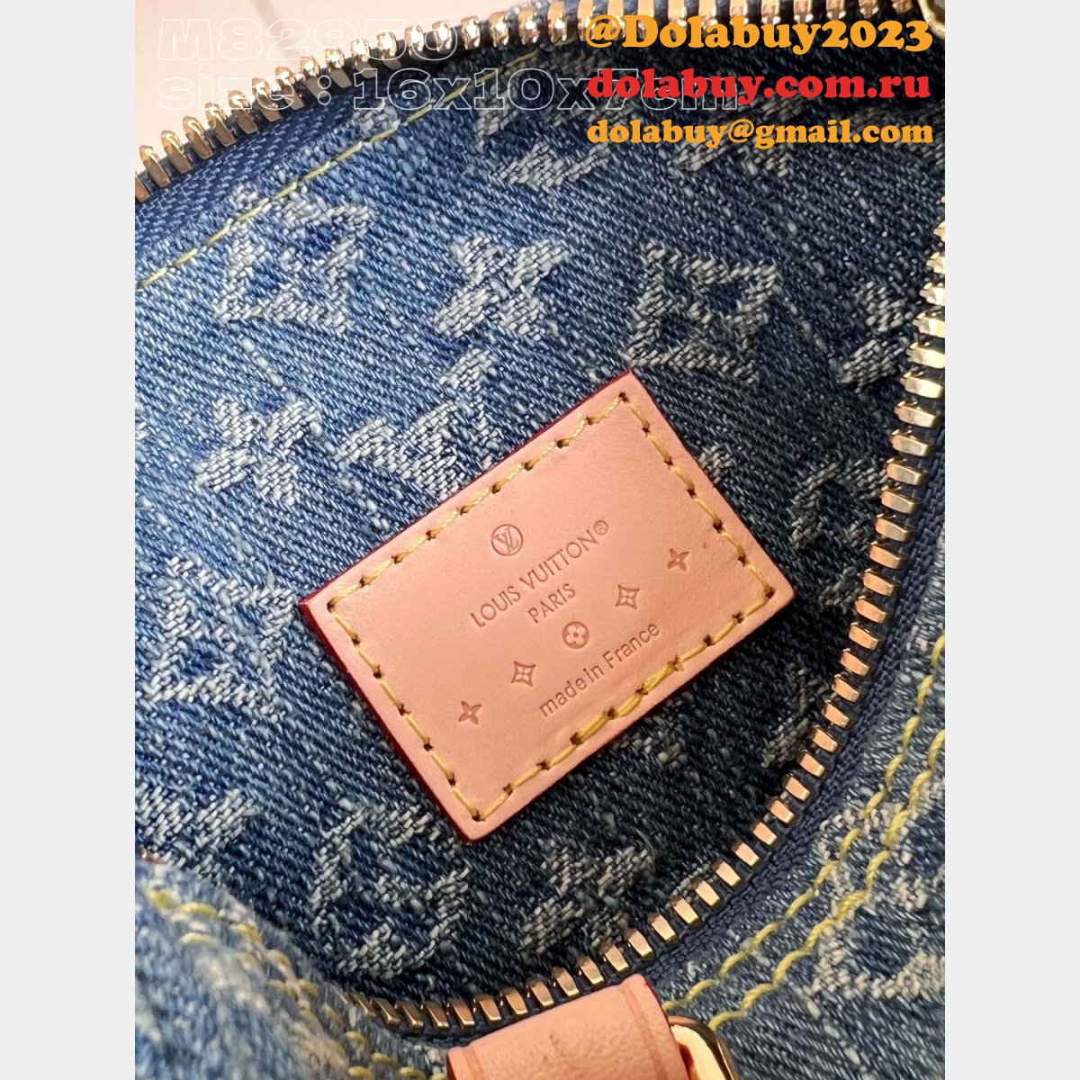 Nano Speedy Louis Vuitton Replicas M82950 Monogram Denim Bag