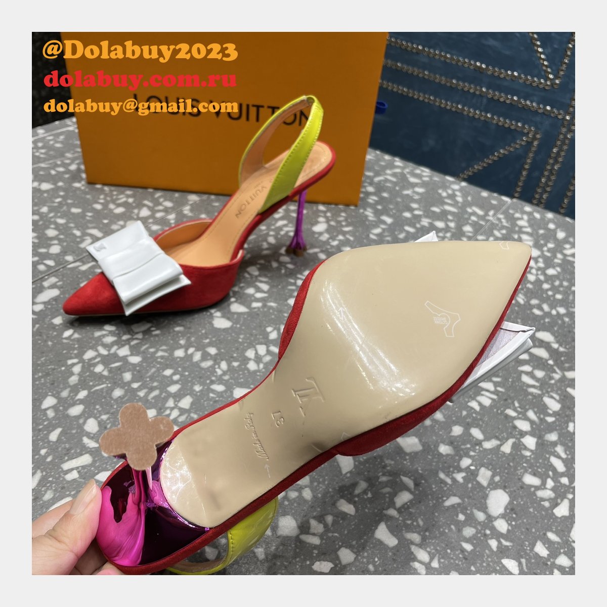 Knockoff LOUIS VUITTON Blossom Slingback Pump Cheap