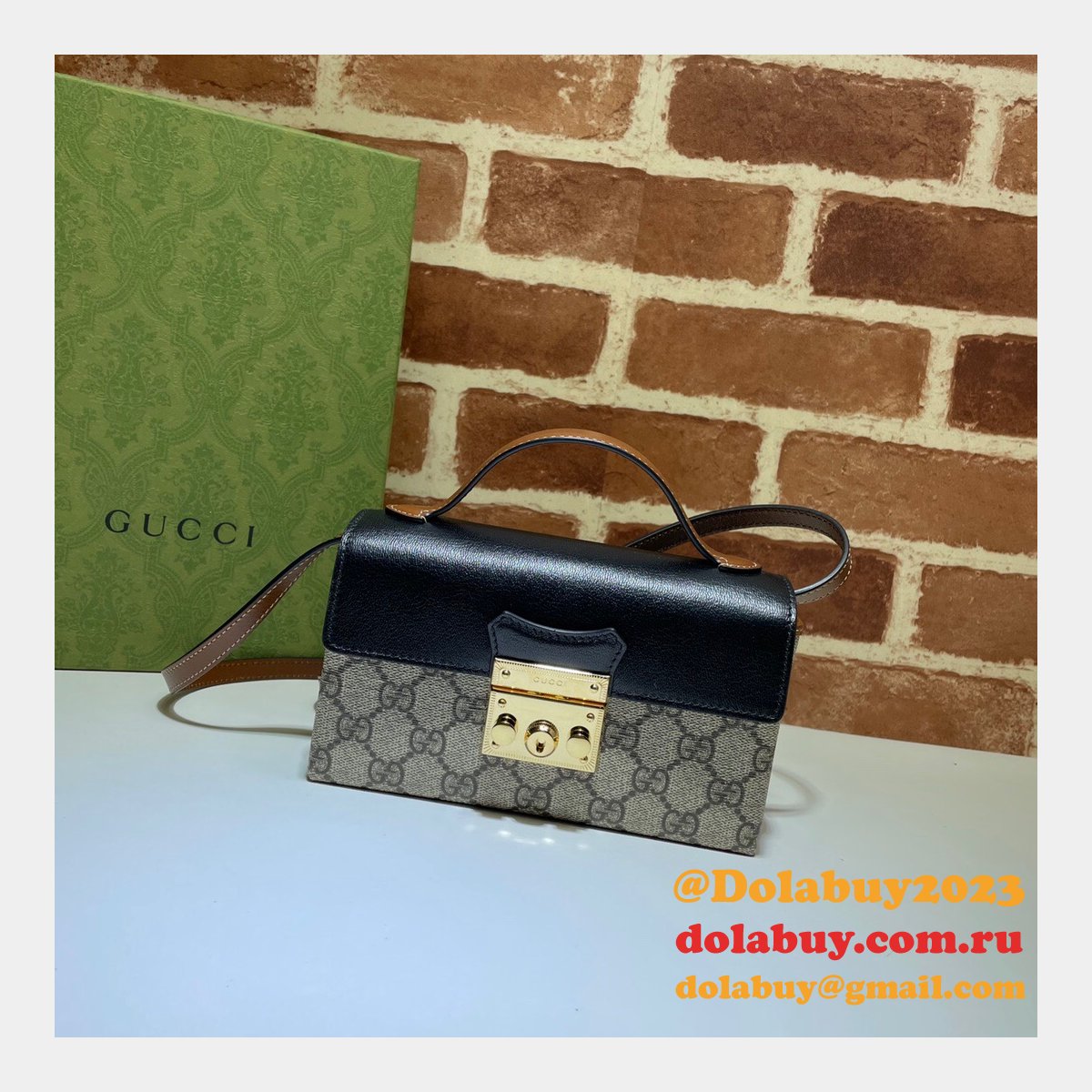 G*u*i replica 7 star 652683 padlock mini bag gg supreme cheap