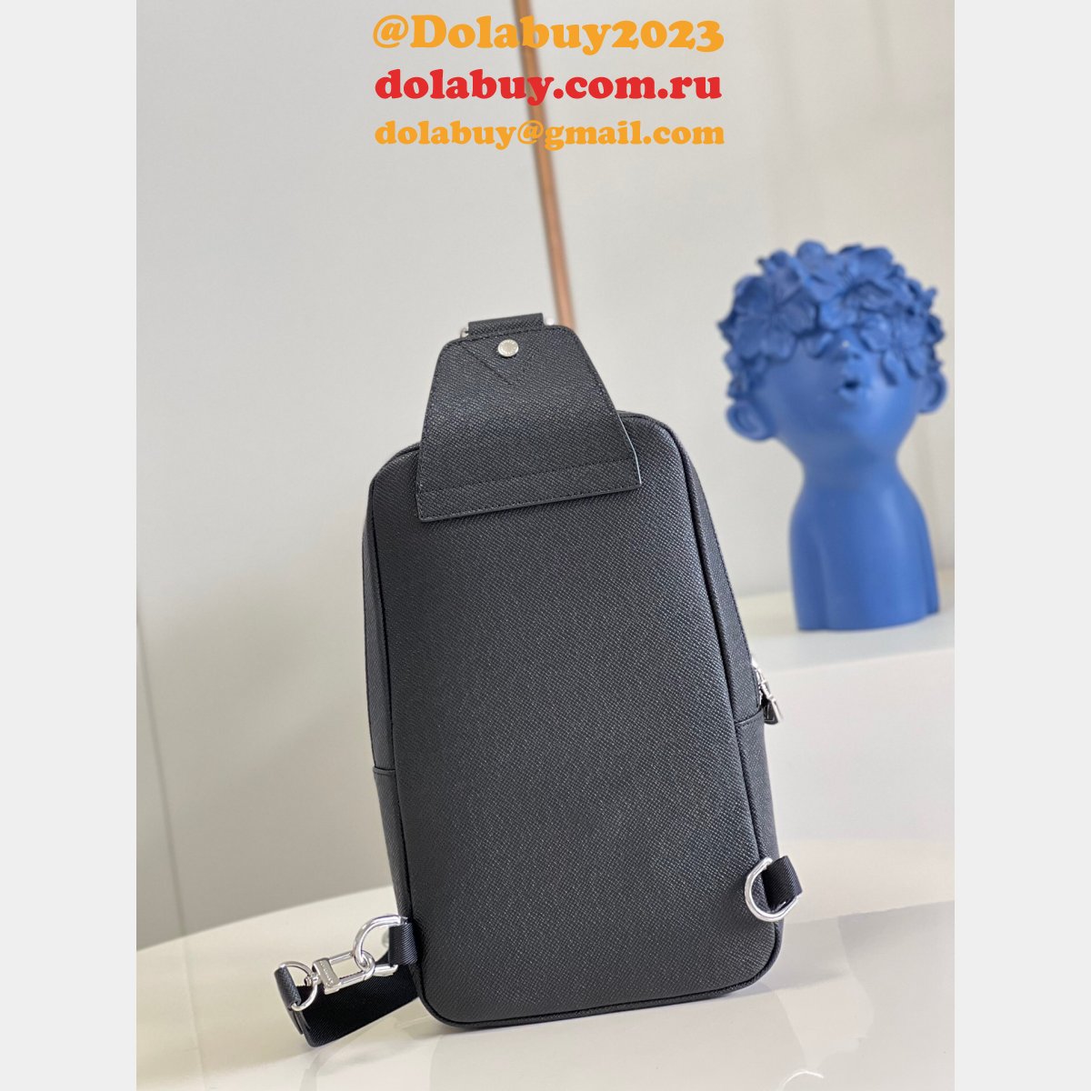 Louis Vuitton High Quality Designer Replica Avenue Sling M30443 Taiga Bag