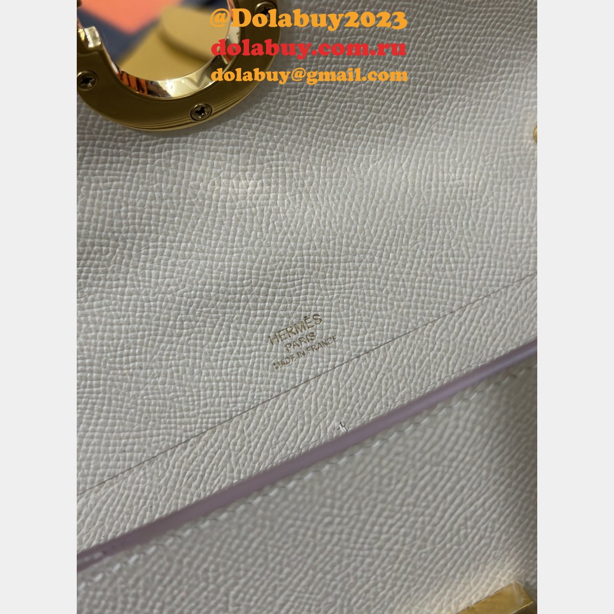 Luxury Hermes  D Ancre to go clutch Epsom bag