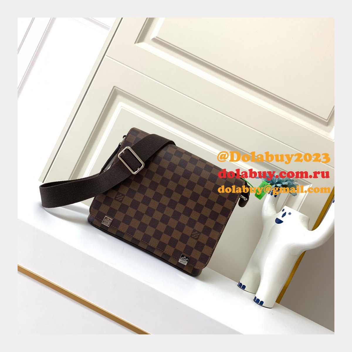 Louis Vuitton Replicas N41031 District PM Damier Ebene Canvas