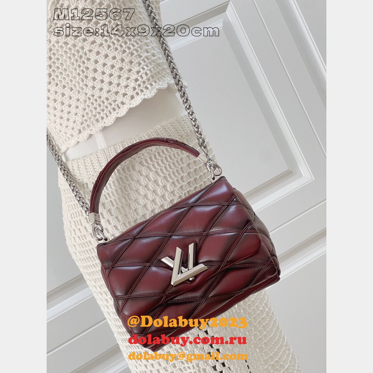 Best AAA+ M12004 Louis Vuitton GO-14 PM 1:1 Mirror Bag