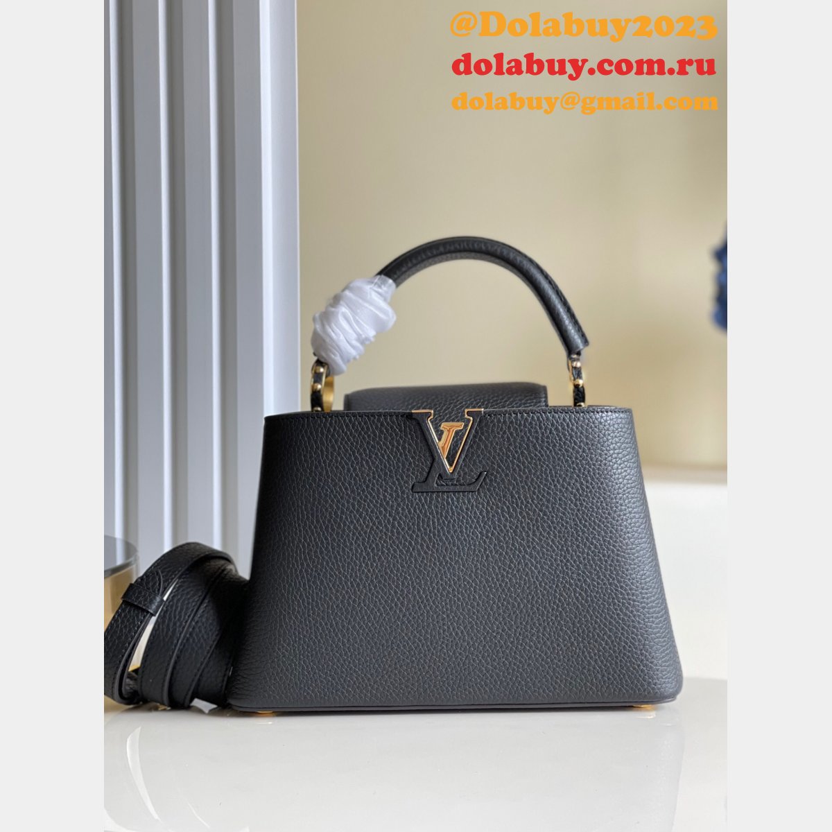 Best Louis Vuitton Capucines Bags M94755 Black