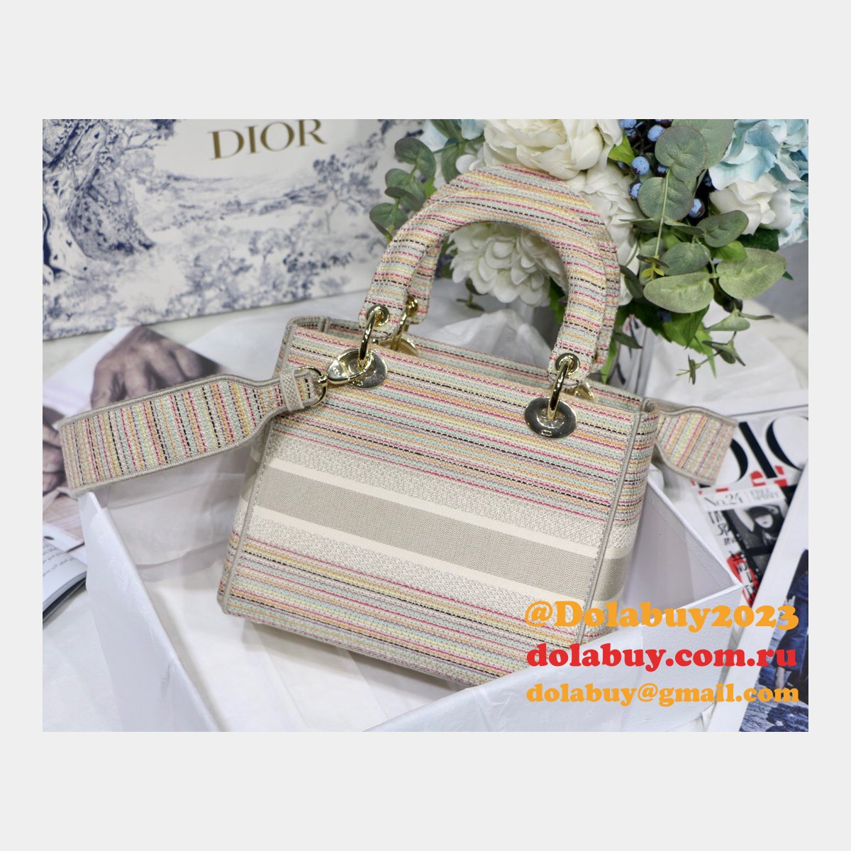 Lady Christian Dior Best 24cm Lady D-Lite Replica Bag
