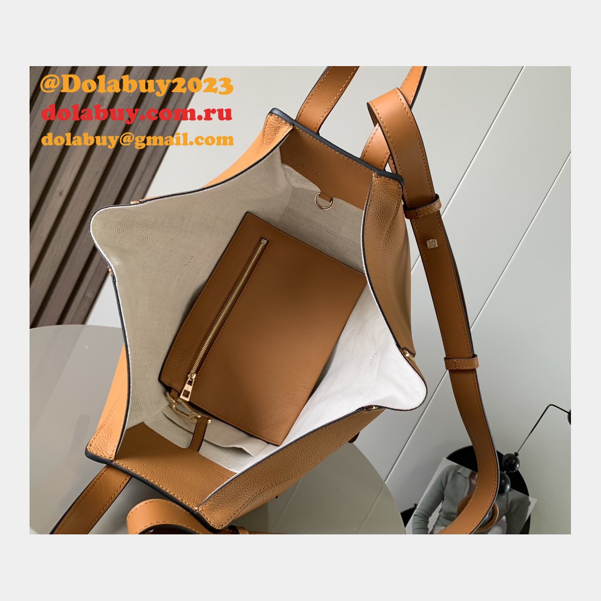 Small AAA+ Loewe Hammock Bag In Soft Grained Calfskin