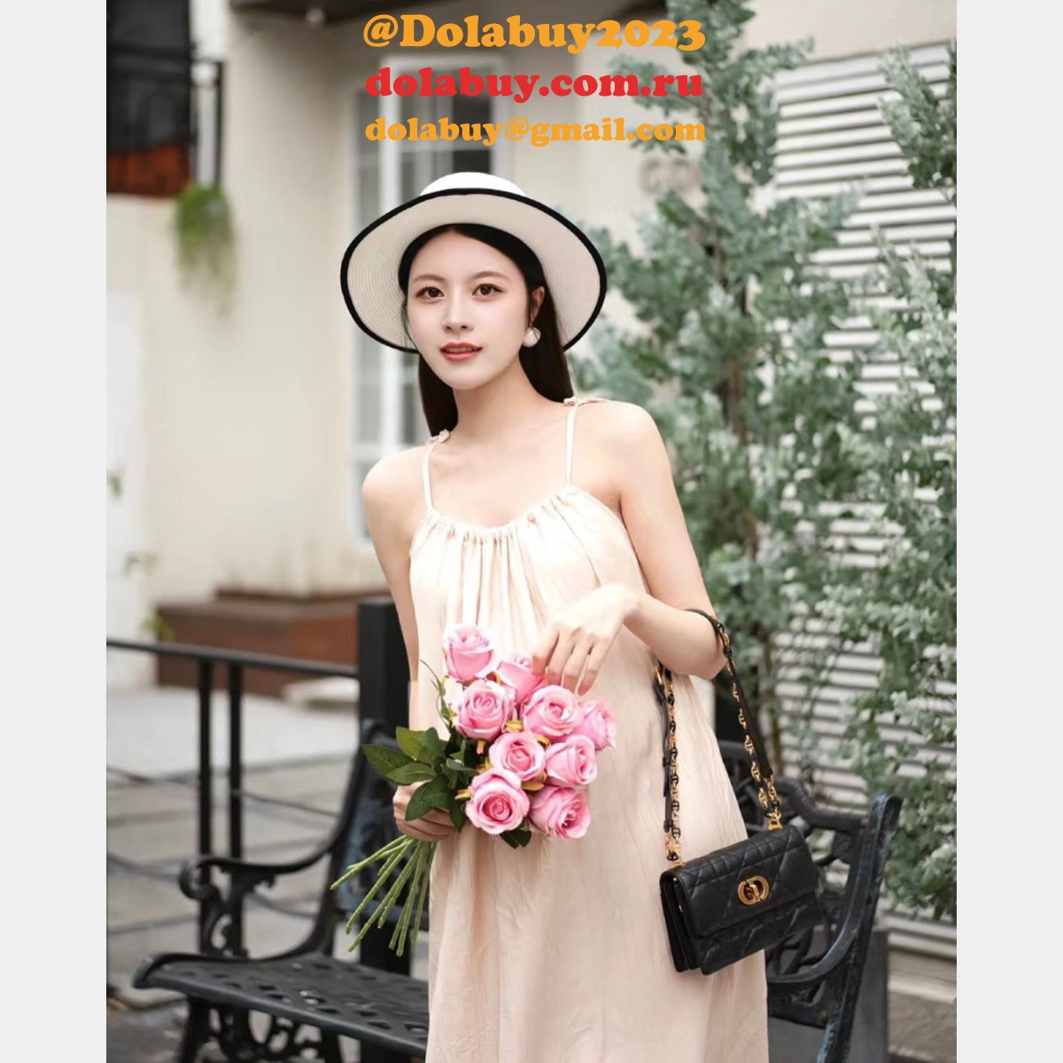 Top Quality 9277 Christian Dior 1:1 Mirror Knockoff Caro Black Bag
