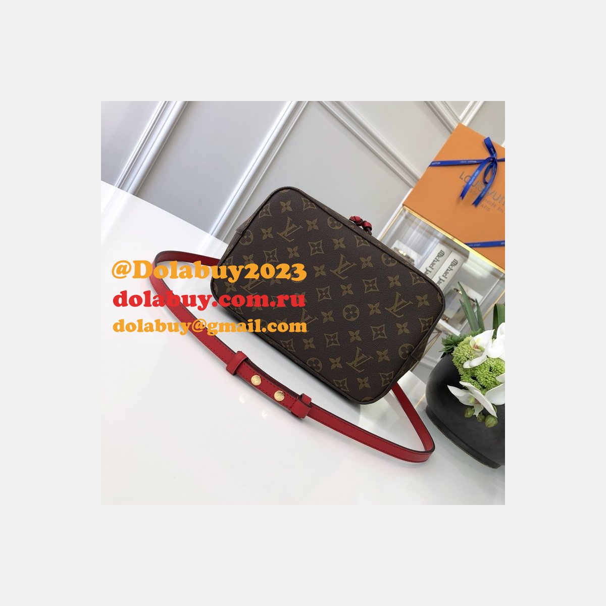 Louis Vuitton High Quality Monogram Canvas Leather Handbag Neonoe M44021