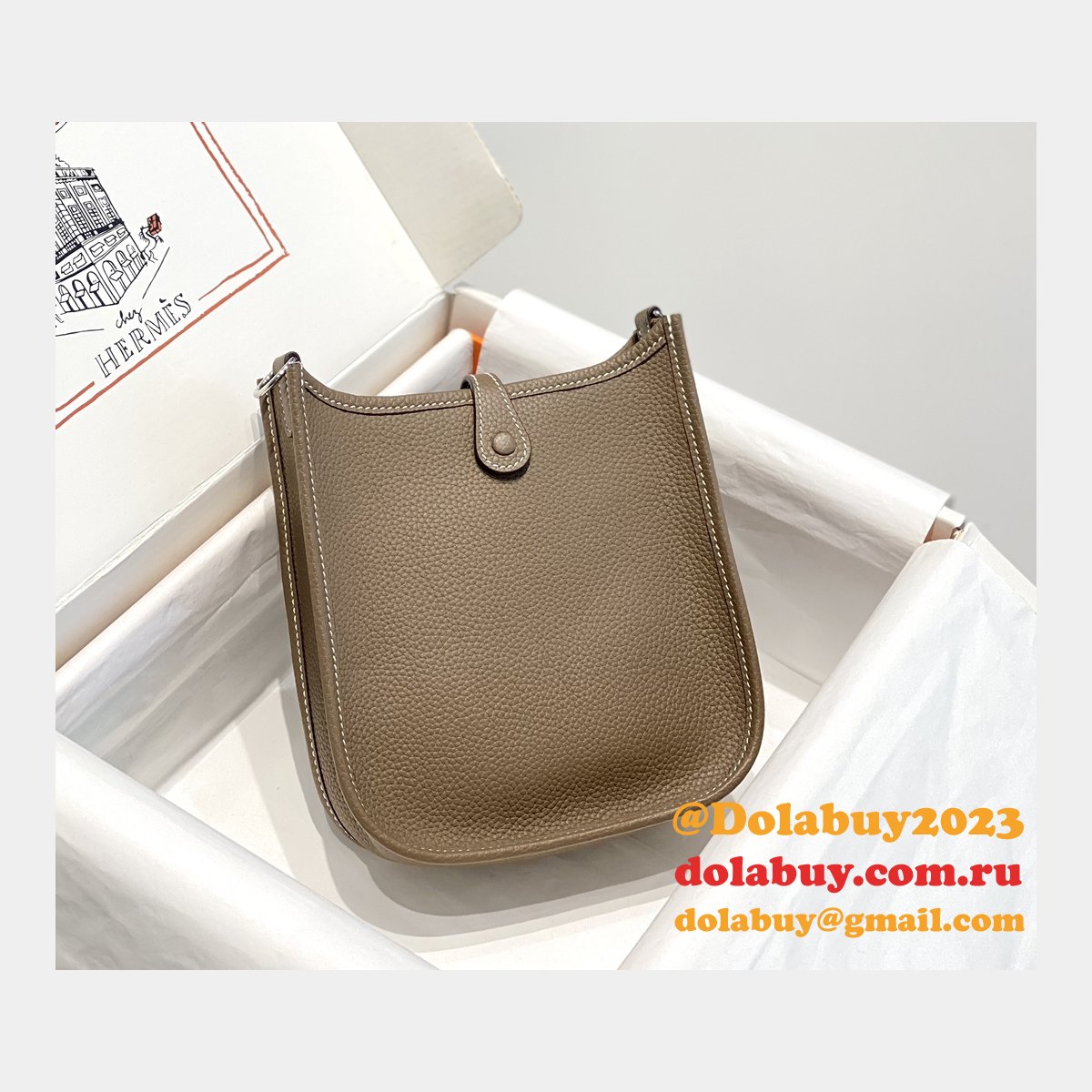 Replica Hermes Evelyne Top Quality Online Store elephant grey