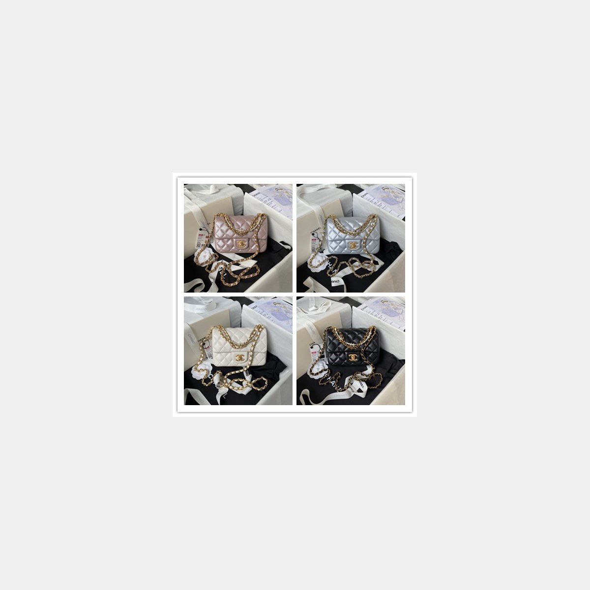 Luxury CC MINI AS4385 pearl chain BAG 2024