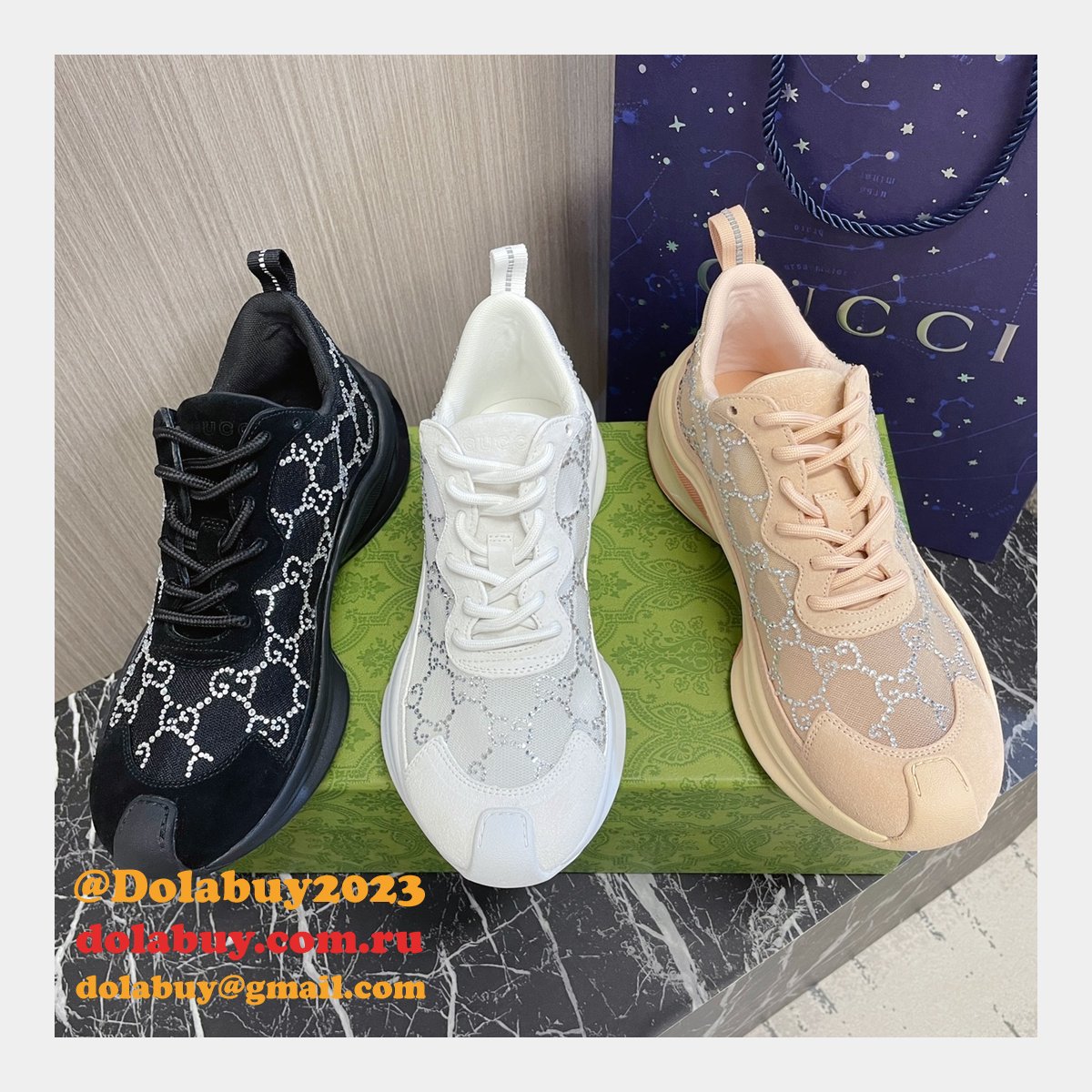 top quality women''s G*u*i run sneaker wholesale